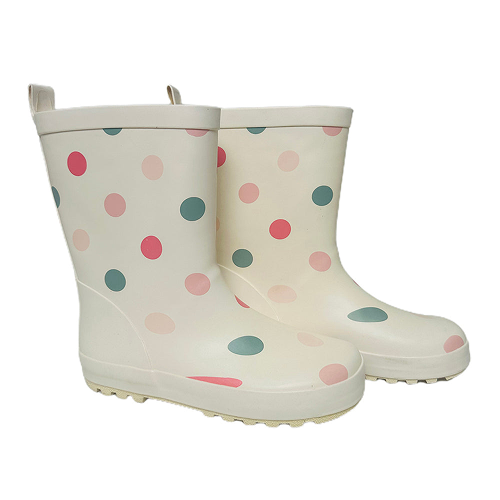 Little Surprise Box Ms. Swiss Dots ,  Flexible Rubber Rain Gumboots for Toddlers and Kids