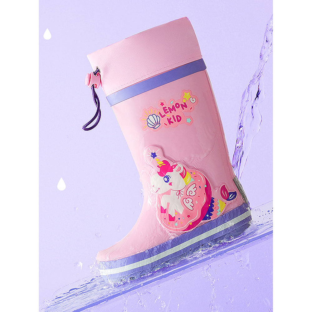 Little Surprise Box Ms. Unisprikles Flexible Rubber Rain Gumboots for Toddlers and Kids