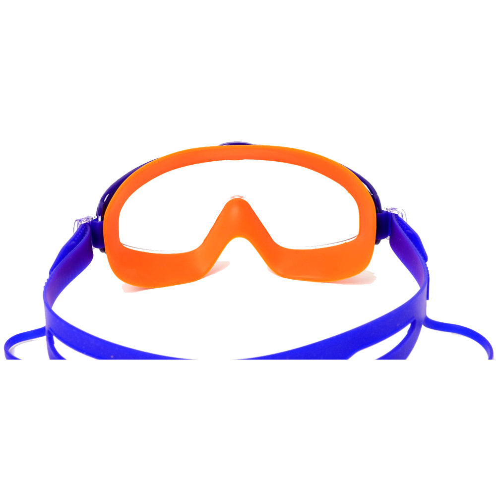 Blue Orange two border Anti Fog UV Protection Leakproof Design Swim Goggles for Kids,4yrs  - 10yrs