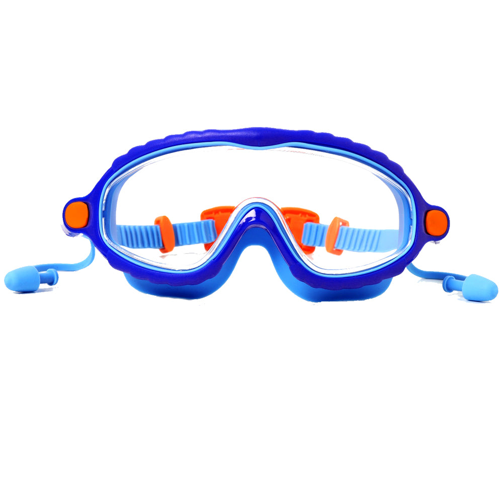 Blue & Orange Bubble Anti Fog UV Protection Leakproof Design Swim Goggles for Kids,4yrs  - 10yrs