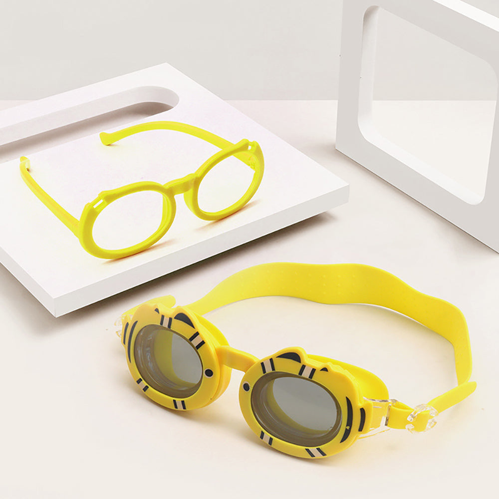 Yellow Fish Dual Glass Frame Sun Protection & Swimming Goggles For Kids, UV Protected And Anti Fog.