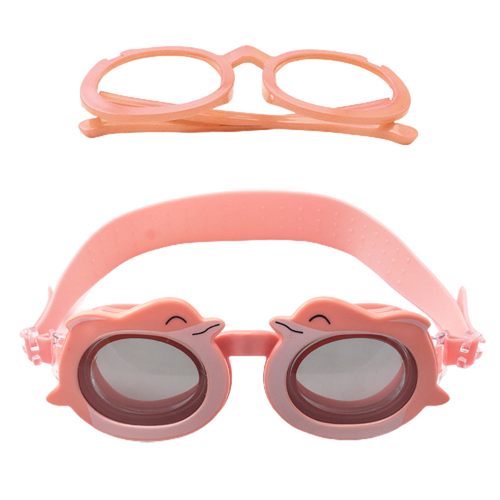 Pink Whale Dual Glass Frame Sun Protection & Swimming Goggles For Kids, UV Protected And Anti Fog