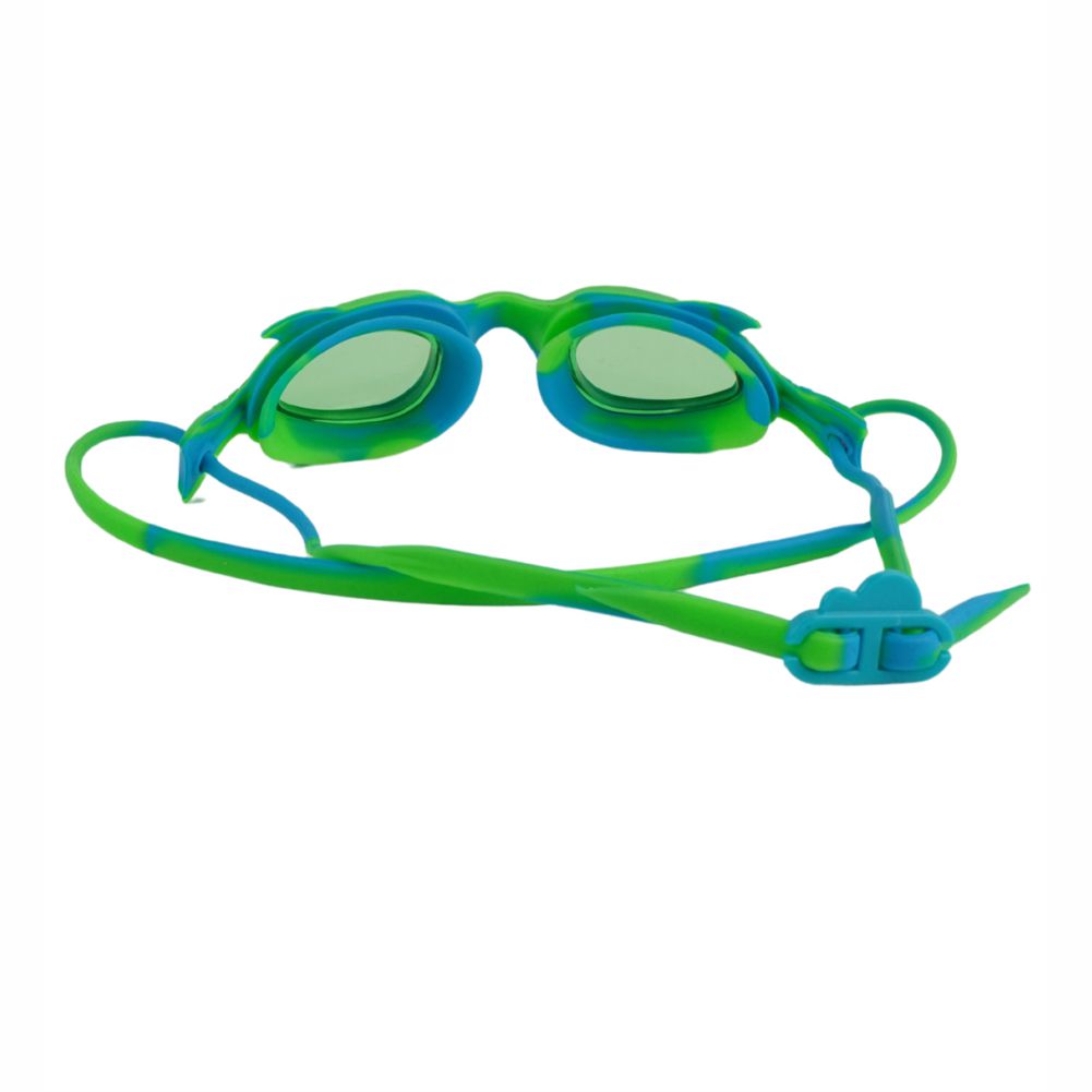 Fluoroscent Green & Blue Fishtail Designed Frame, Anti Fog UV Protection Leakproof Design Swim Goggles for Kids, 3 years - 8 years