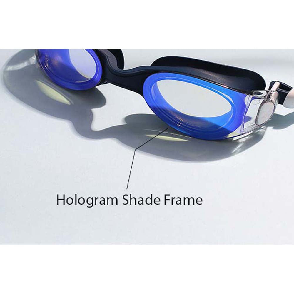 Little Surprise Box, Blue Hologram UV protected Unisex Swimming Goggles for Kids and Teens