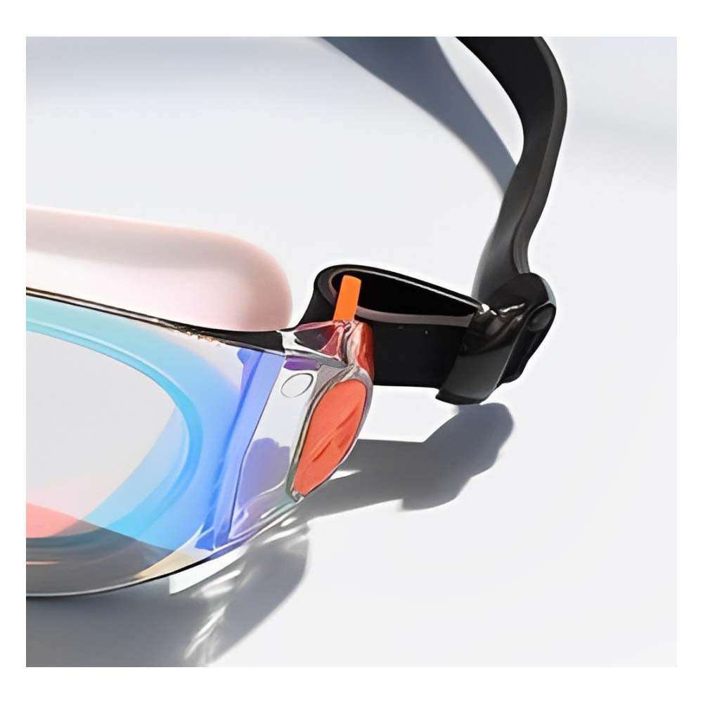 Little Surprise Box, White & Orange  Hologram UV protected Unisex Swimming Goggles for Kids and Teens