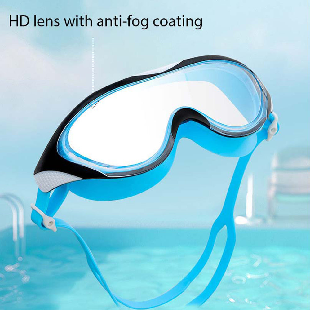 Little Surprise Box Fitness Teens Black & Blue Big Frame UV protected Unisex Swimming Goggles