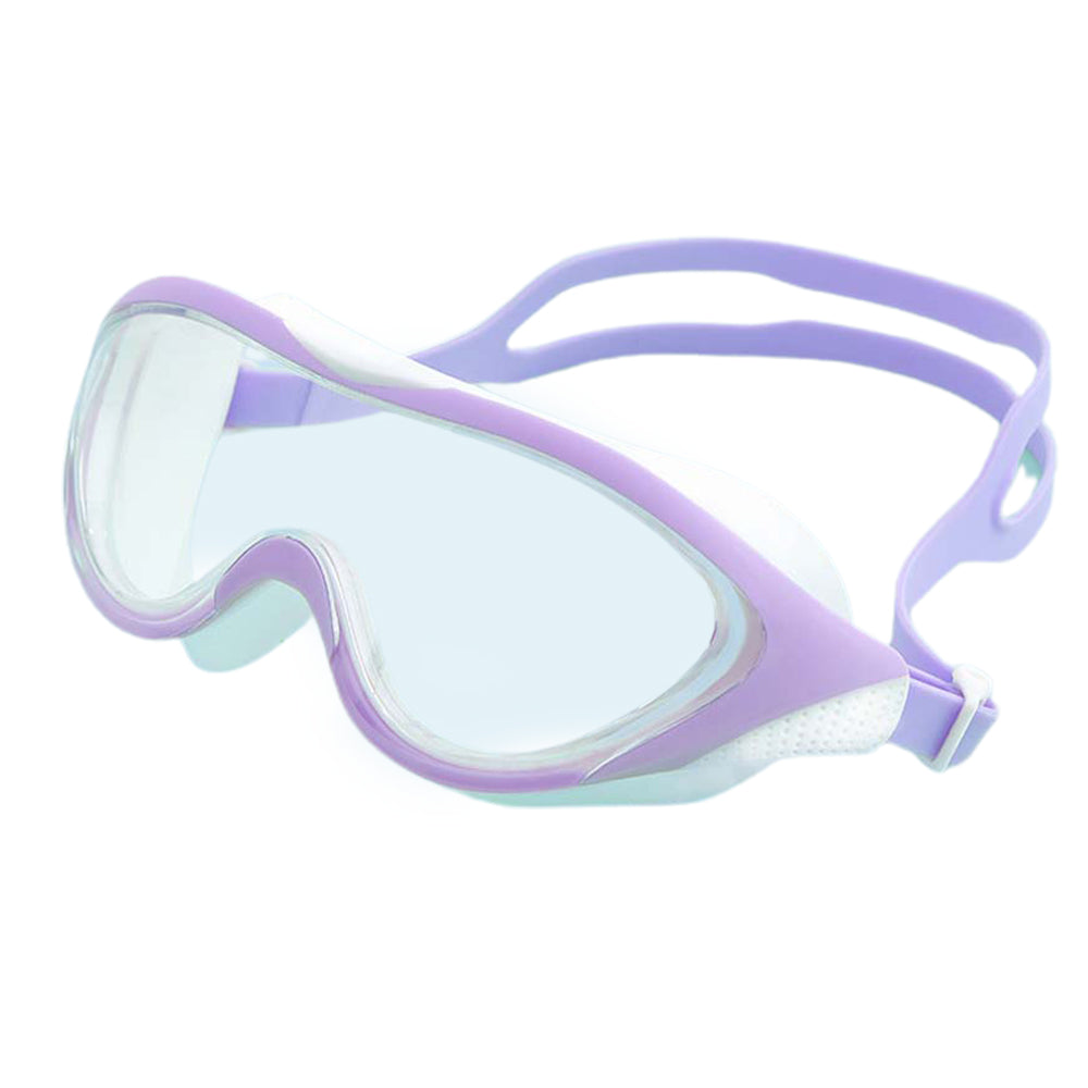 Little Surprise Box Fitness Teens Purple & White Big Frame UV protected Unisex Swimming Goggles