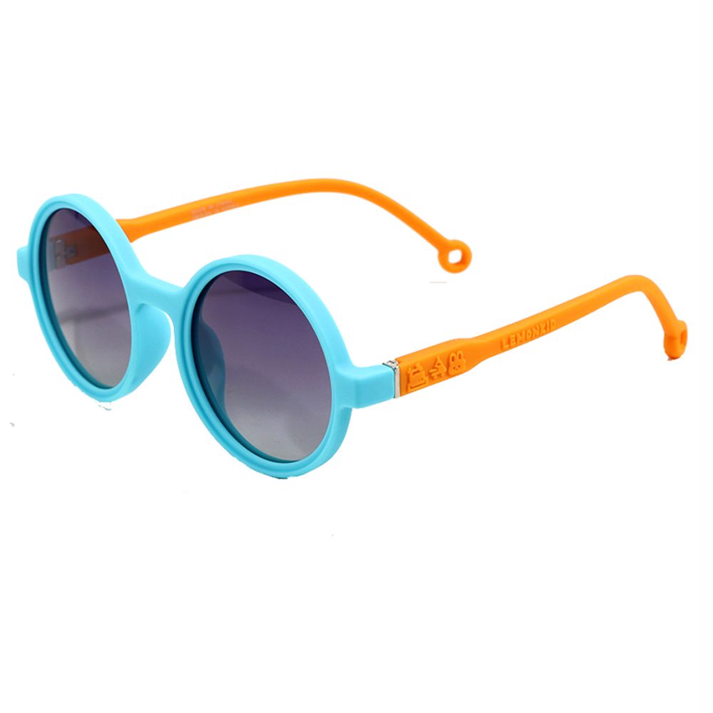 Blue Frame with Orange Arms, Anti Ultraviolet Unisex Sunglasses for Toddlers with Hardcase Storage