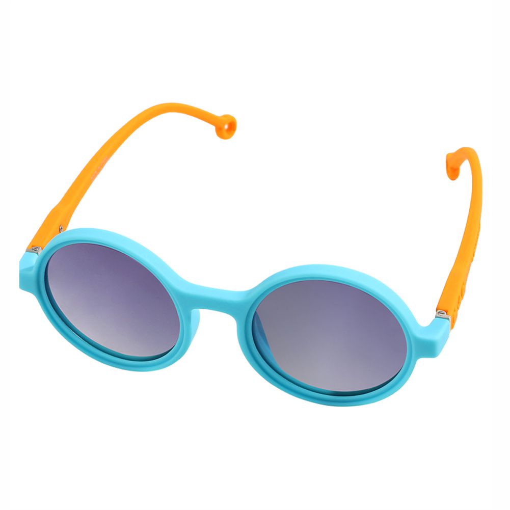 Blue Frame with Orange Arms, Anti Ultraviolet Unisex Sunglasses for Toddlers with Hardcase Storage