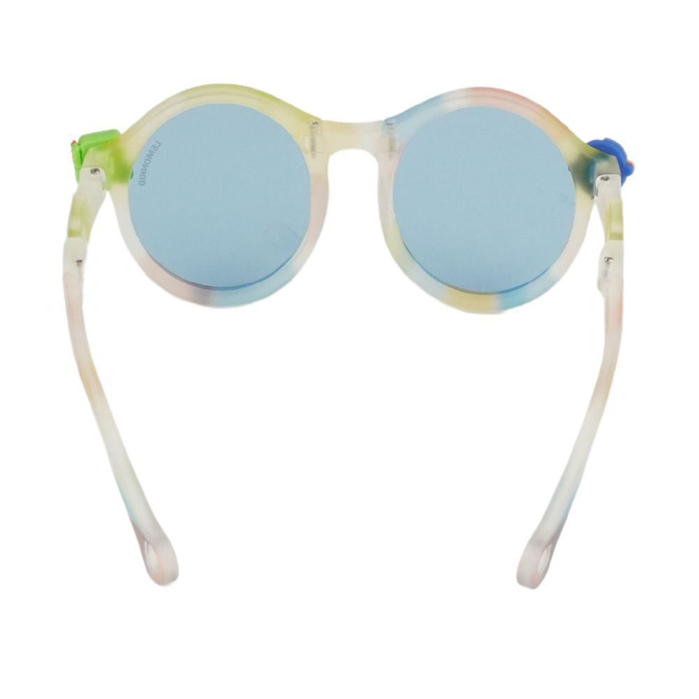 3Fold White Translucent 3d element Frame Anti Ultraviolet Unisex Sunglasses for Toddlers with Pouch Hardcase Storage