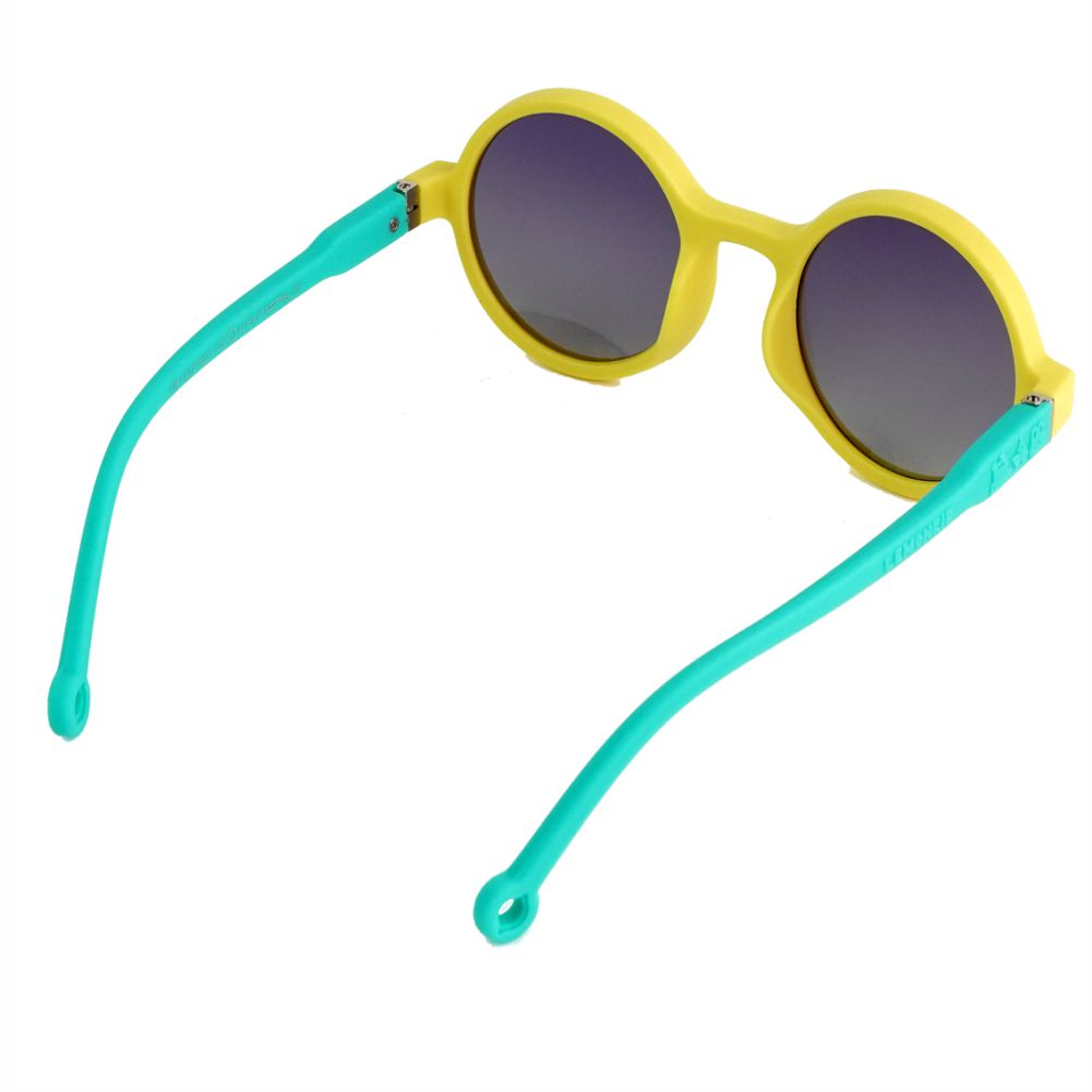 Yellow Frame with Blue Arms, Anti Ultraviolet Unisex Sunglasses for Toddlers with Hardcase Storage