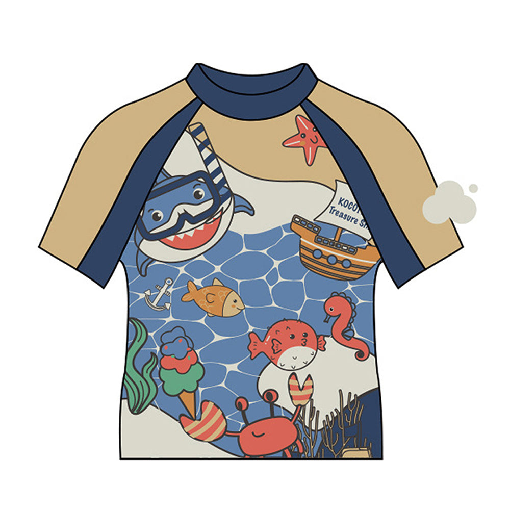 Little Surprise Box 2 PCS Under Sea theme Tshirt & Shorts set Swimwear for Kids & Toddlers