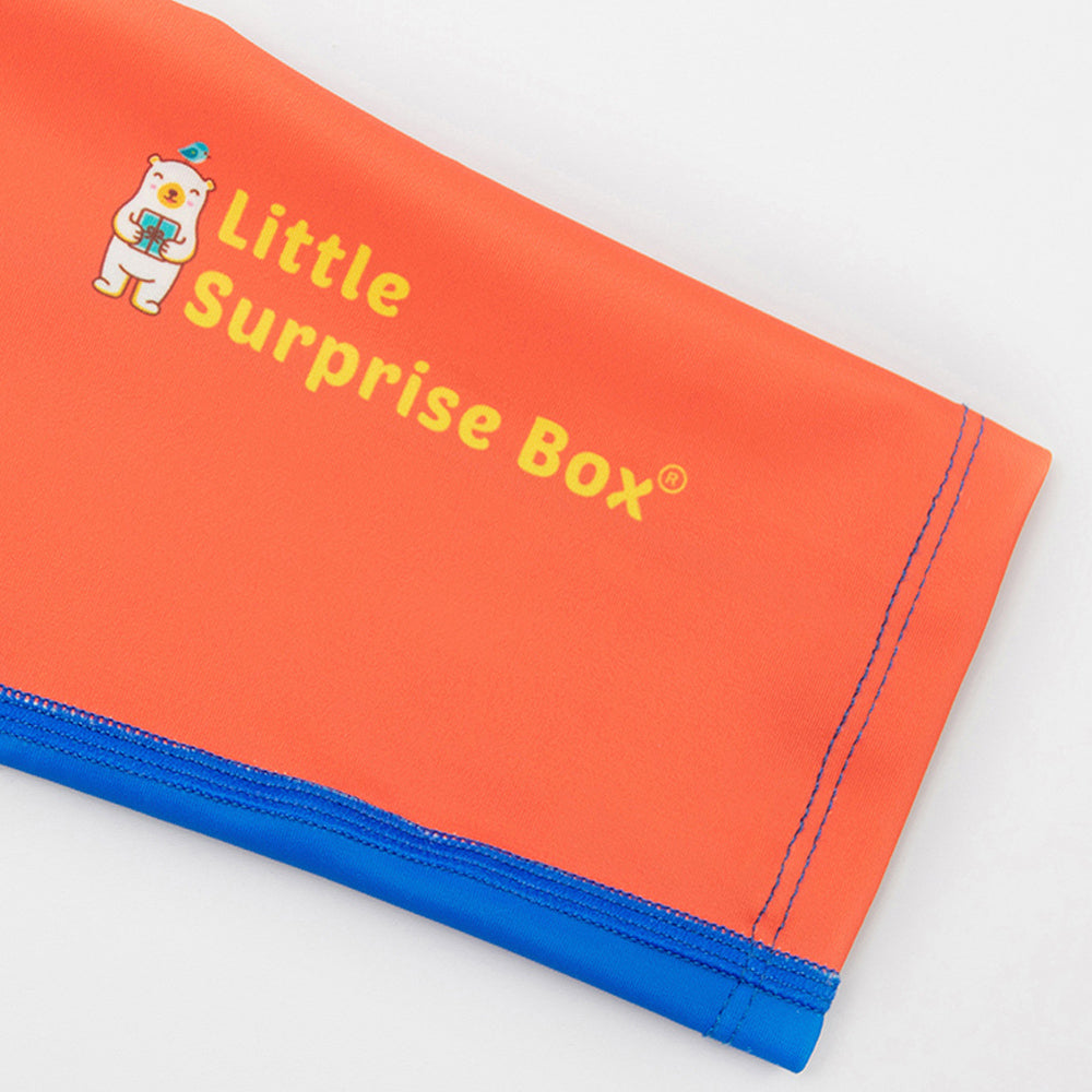 Little Surprise Box,2 pcs Shirt & Pants set LSB Blue & Orange Space Swimwear Full length for Kids with UPF 30+