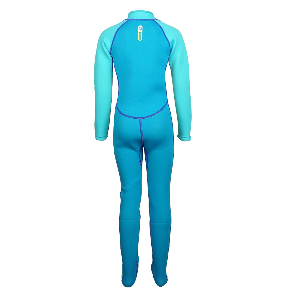 Cobalt and Cream Full Length Scuba Swimsuit 2.5mm Neoprene Swimwear for water adventures for Teens and Adults