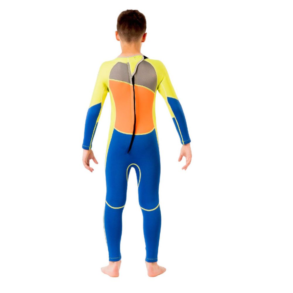 Fluroscent GreenOrangeBlue Full Length Scuba Swimsuit 2.5mm Neoprene Swimwear for water adventures for Teens and Adults