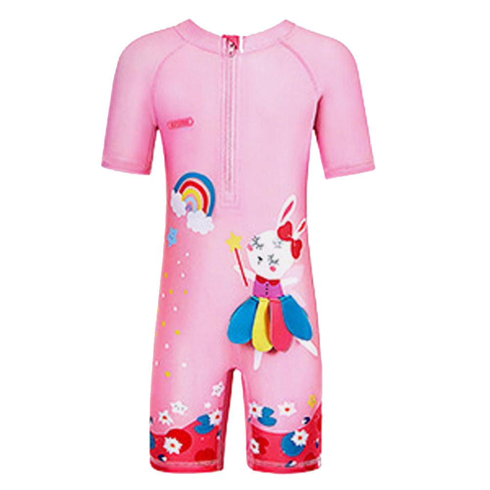 Little Surprise Box 3D Pink Rabbit Fairy Print Swimwear for Kids & Toddlers with UPF 50+
