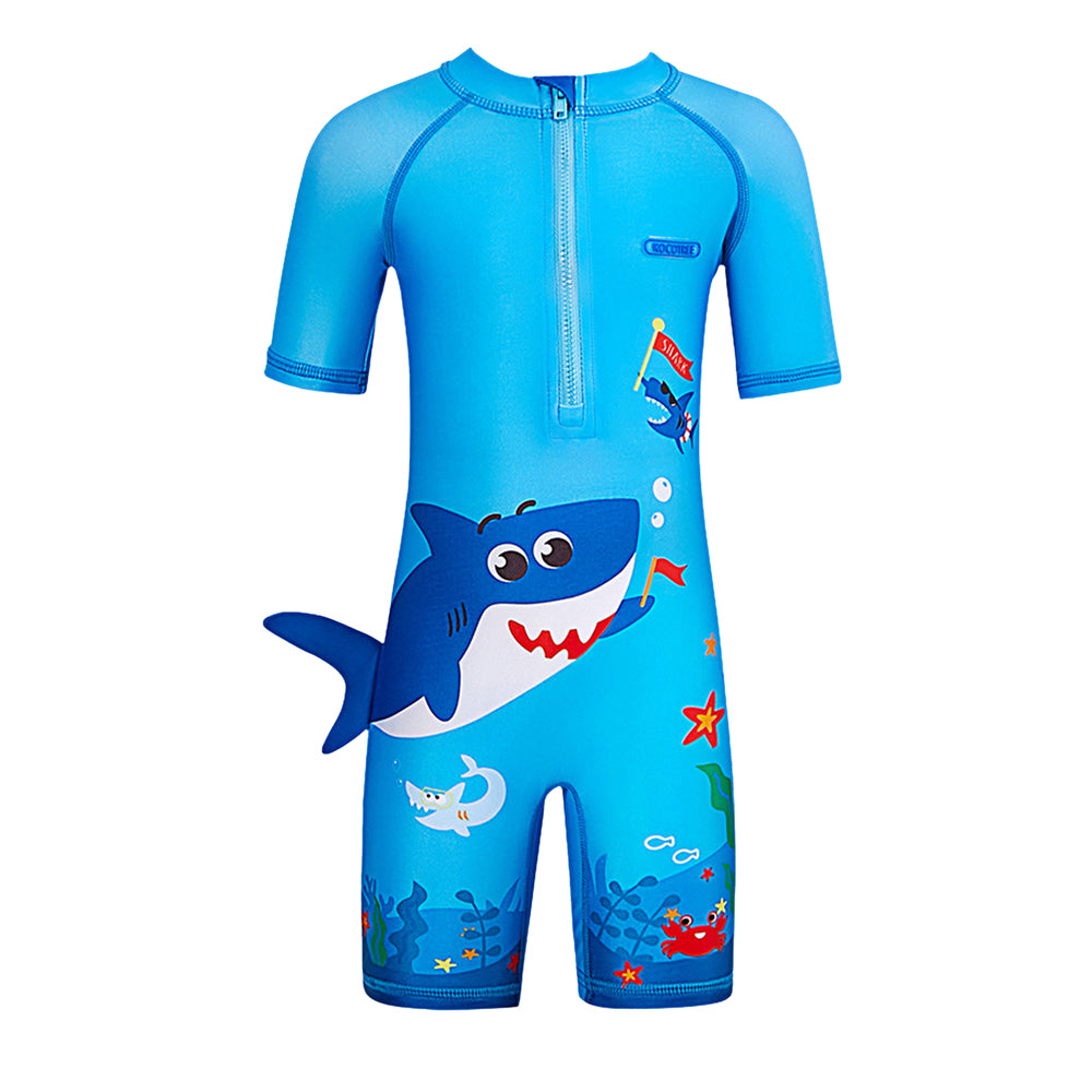 Little Surprise Box 3d Tail Blue Shark Swimwear for Toddlers & Kids with UPF 50+