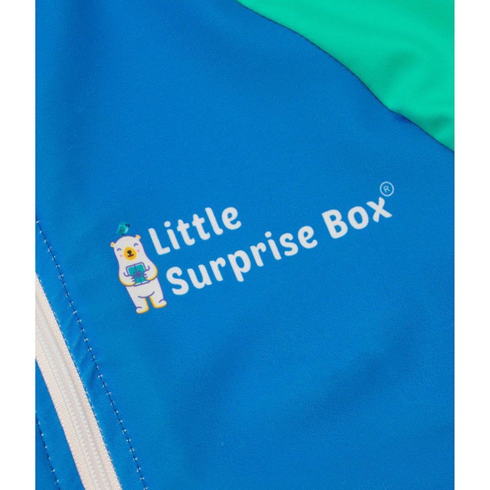 Little Surprise Box,Blue Tri Colour Super Sport Swimwear for Toddlers & Kids with UPF 30+