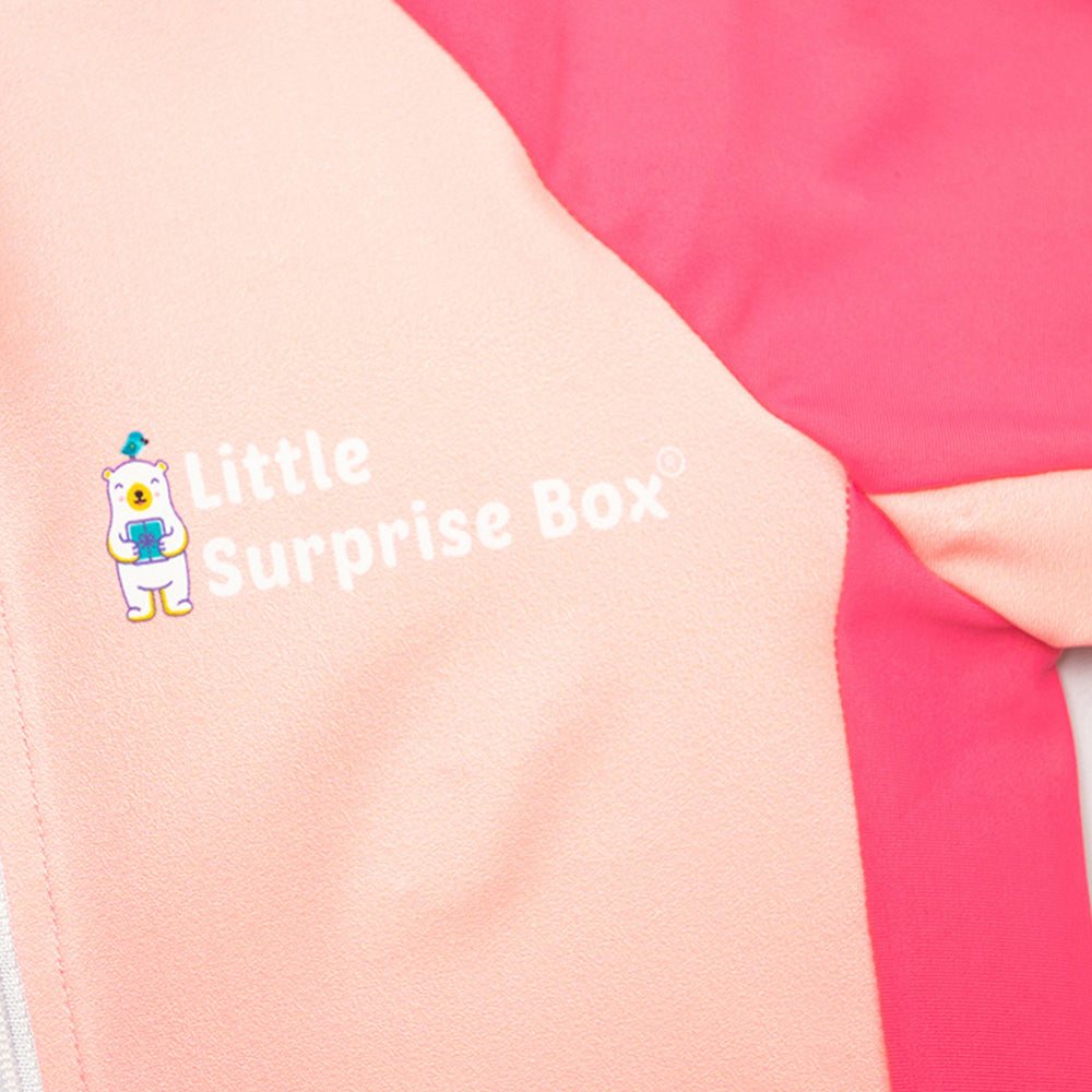 Little Surprise Box Pink Tri Colour Super Sport Swimwear for Toddlers & Kids with UPF 30+