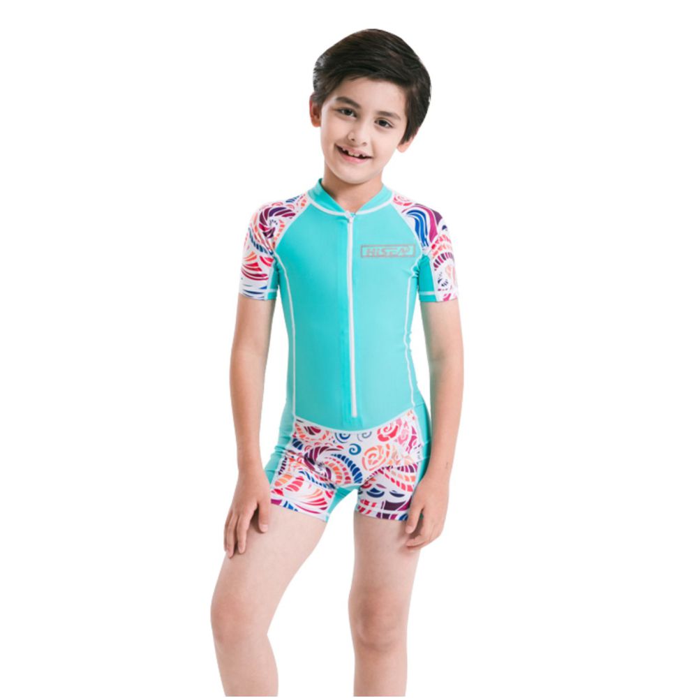 Mint Printed Design knee length Swimwear for Kids and Teens