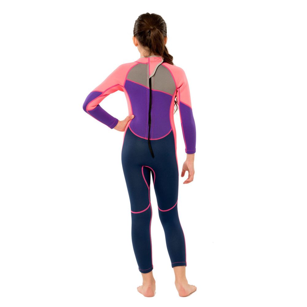 PinkViolet and black Full Length Scuba Swimsuit 2.5mm Neoprene Swimwear for water adventures for Kids and Teens