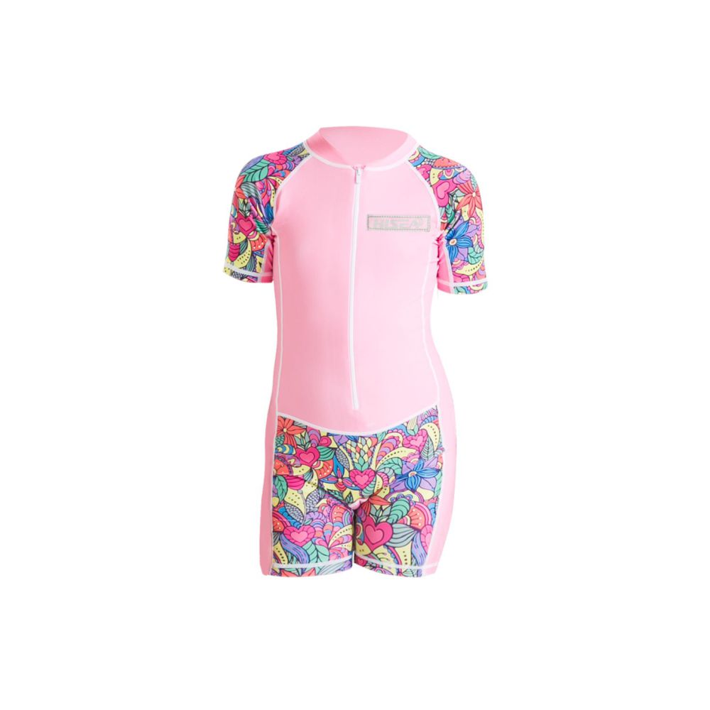 Pink  Mandala Design knee length Swimwear for Kids and Teens-2-3Y