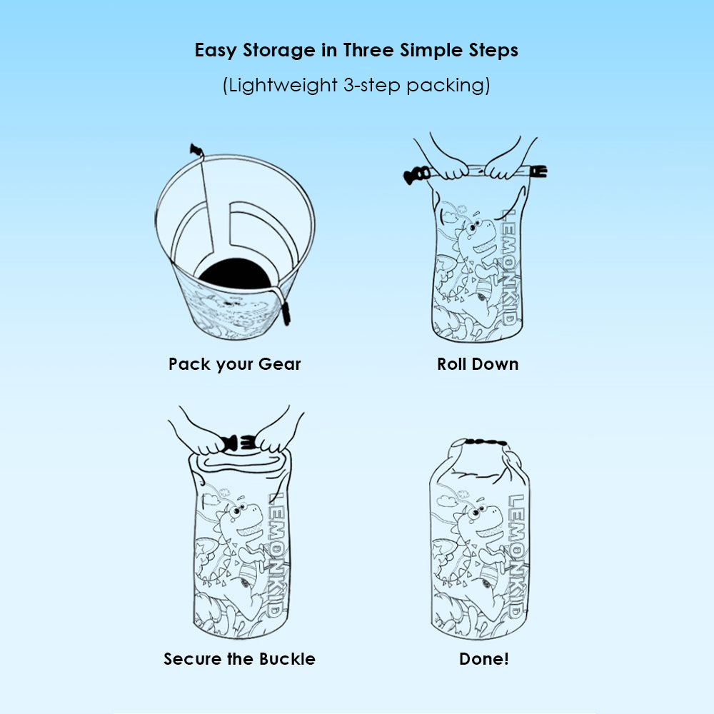 Little Surprise Box, Pink Uni Big Size Clip on & Backpack style Waterproof Swimming Bag/ Beach Bag