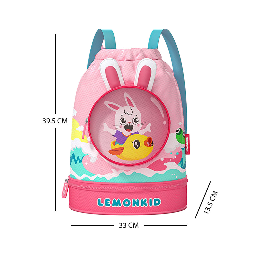 Pink Kids Bunny ears , waterproof Swimming Bag/Beach Bag