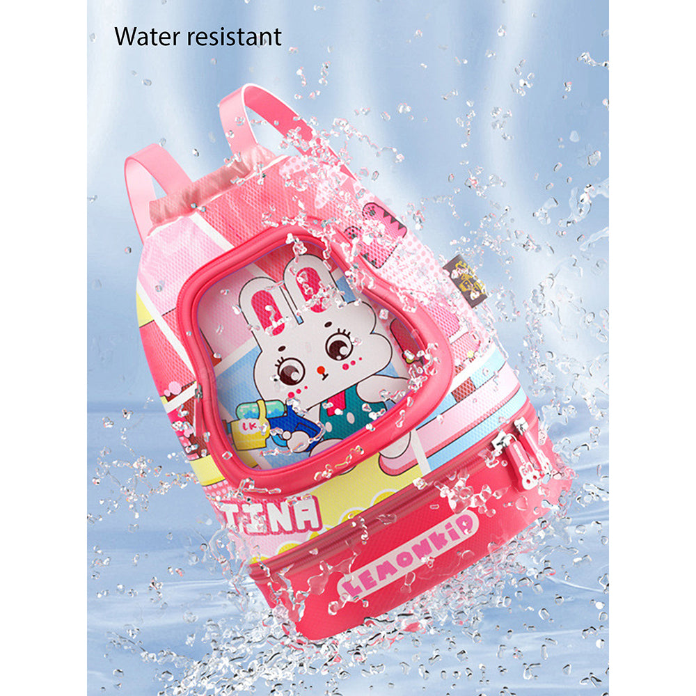 Kids Pink Rabbit Face, Waterproof Swimming Bag/ Beach Bag.