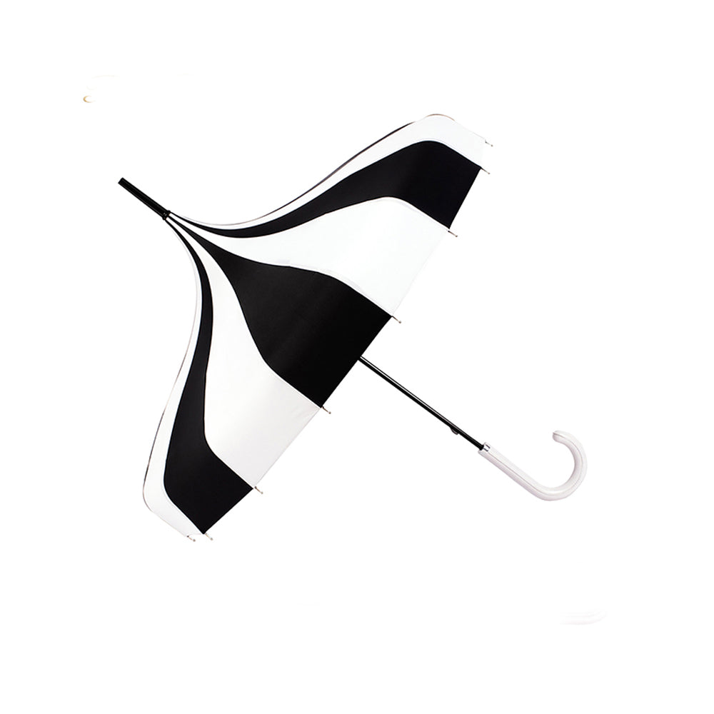 Little Surprise Box Black & white Pagoda Style Umbrella for Teens and Adults