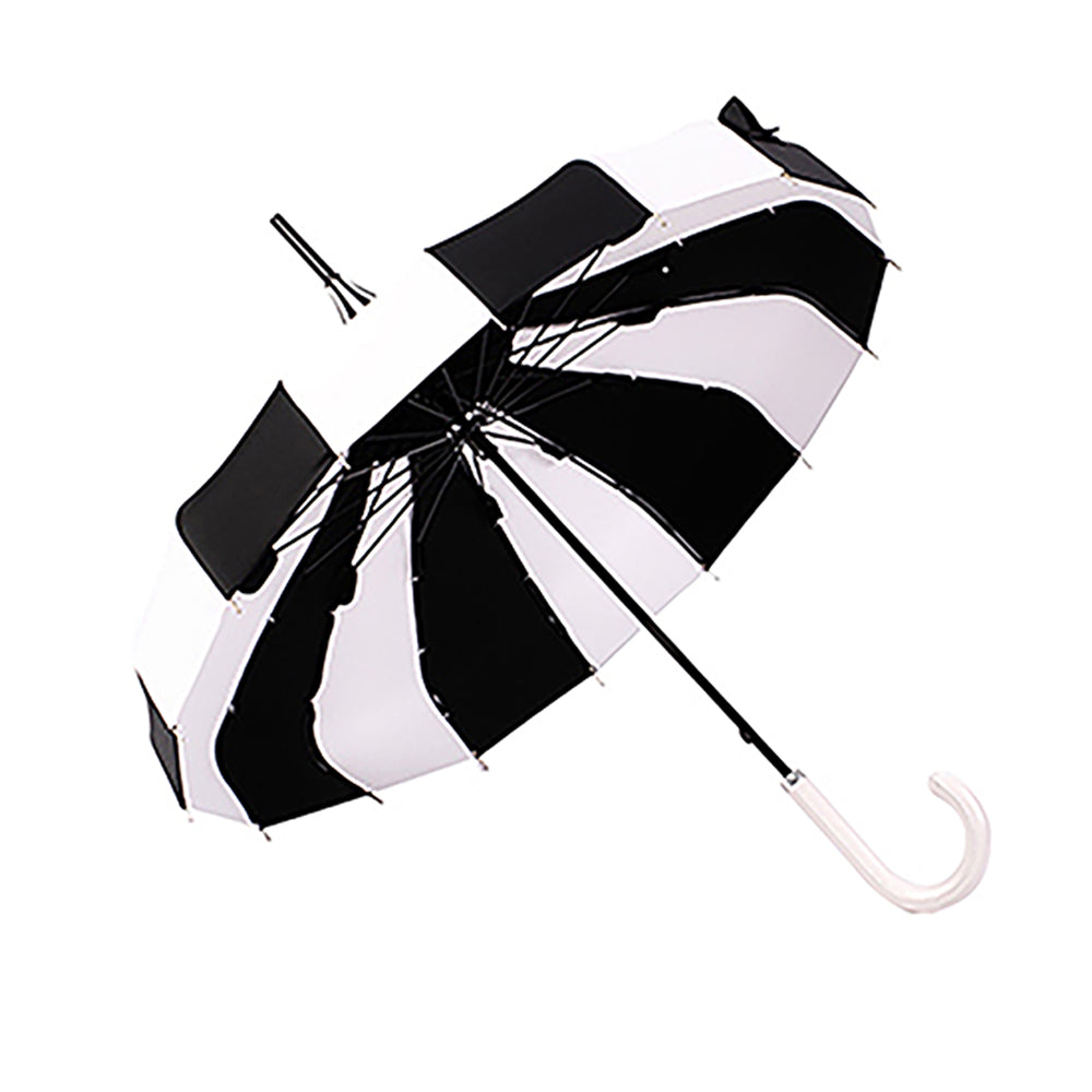 Little Surprise Box Black & white Pagoda Style Umbrella for Teens and Adults