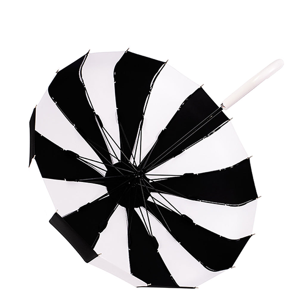 Little Surprise Box Black & white Pagoda Style Umbrella for Teens and Adults