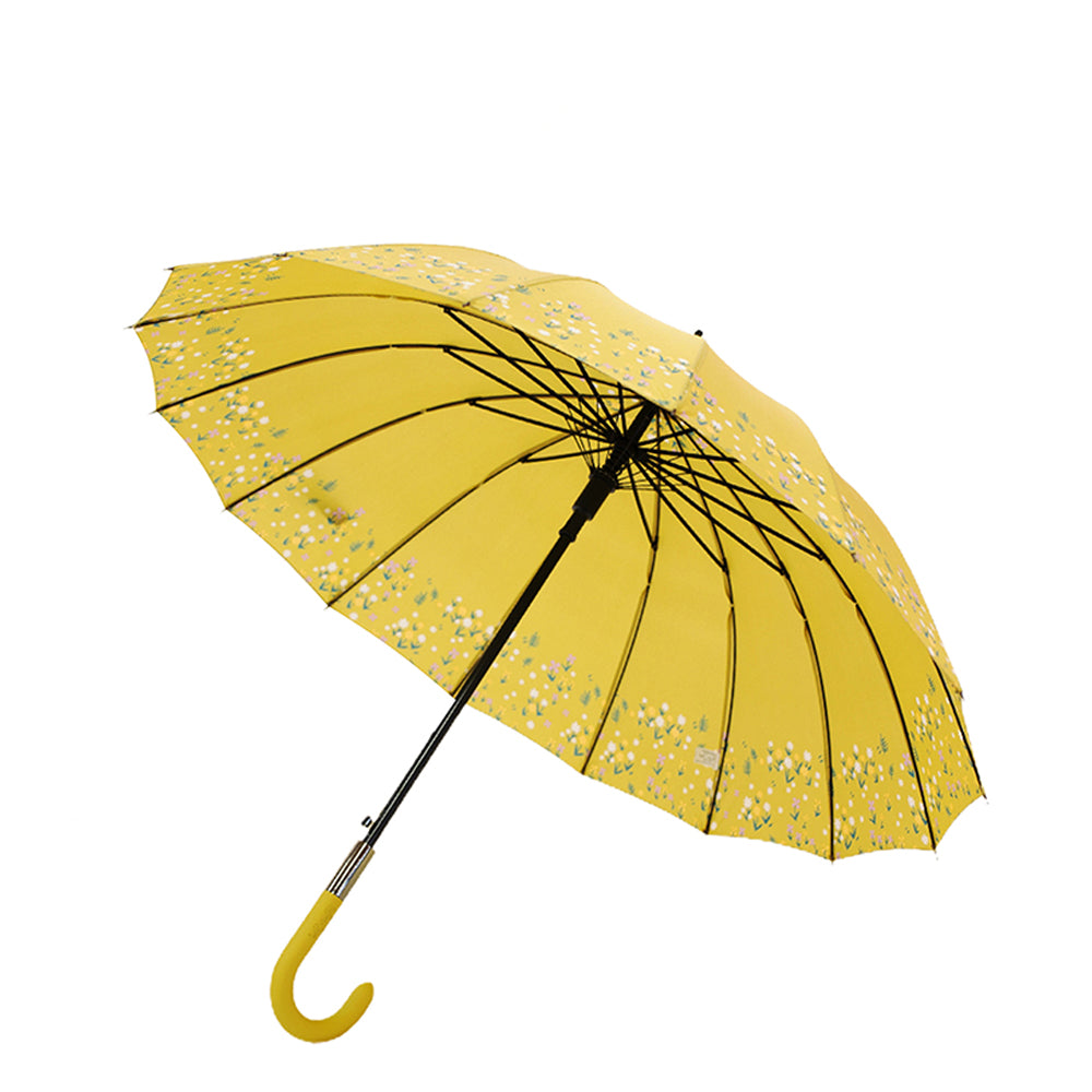 Little Surprise Box Yellow Floral border Style Umbrella for Teens and Adults