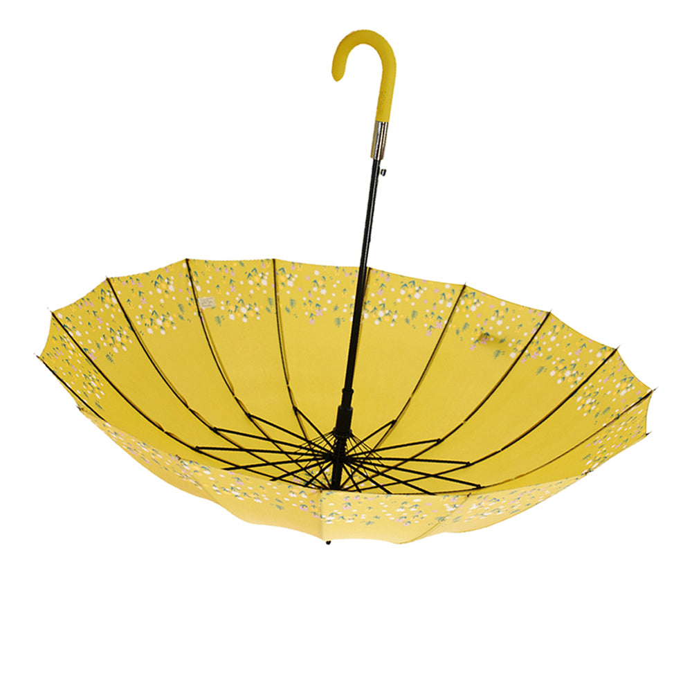 Little Surprise Box Yellow Floral border Style Umbrella for Teens and Adults