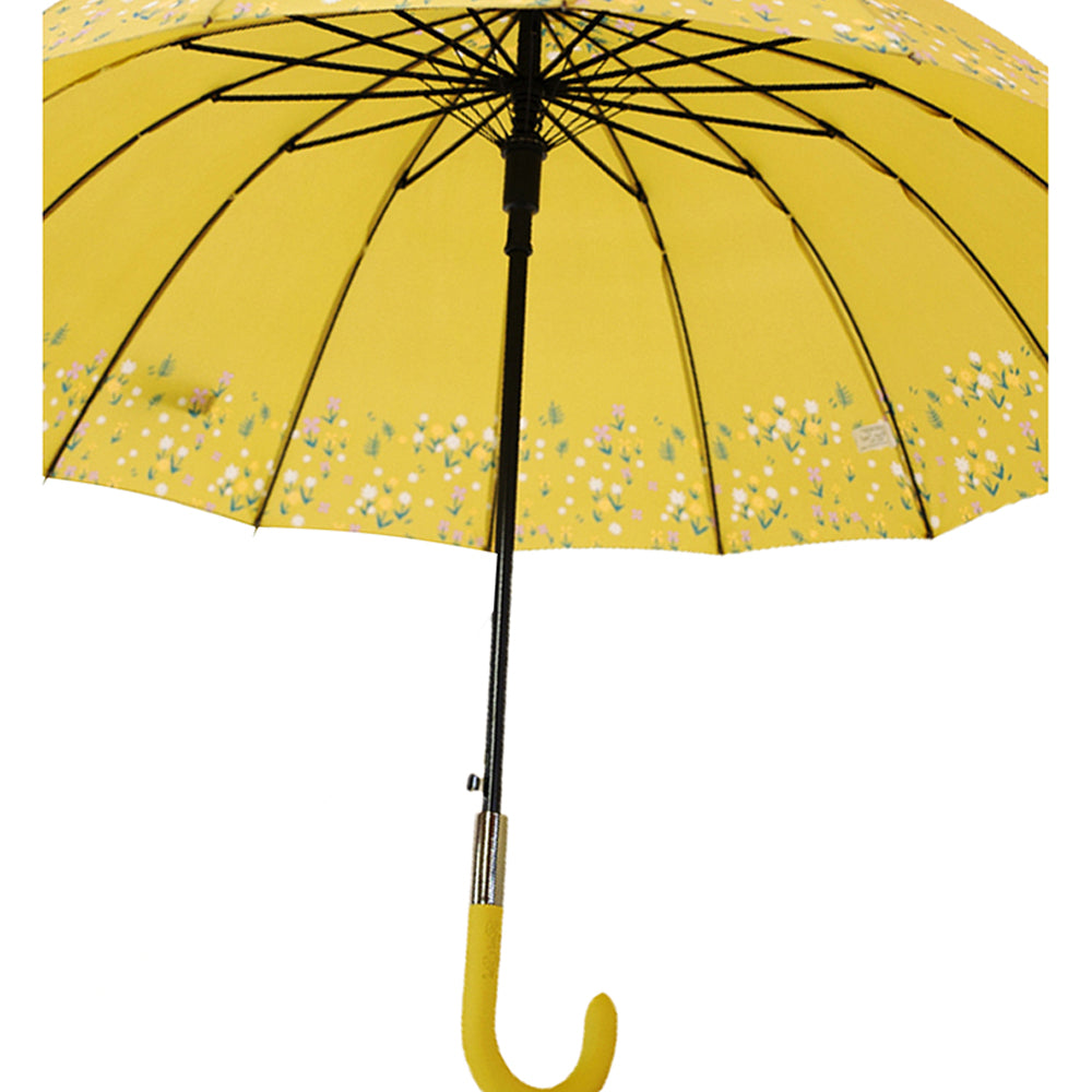 Little Surprise Box Yellow Floral border Style Umbrella for Teens and Adults