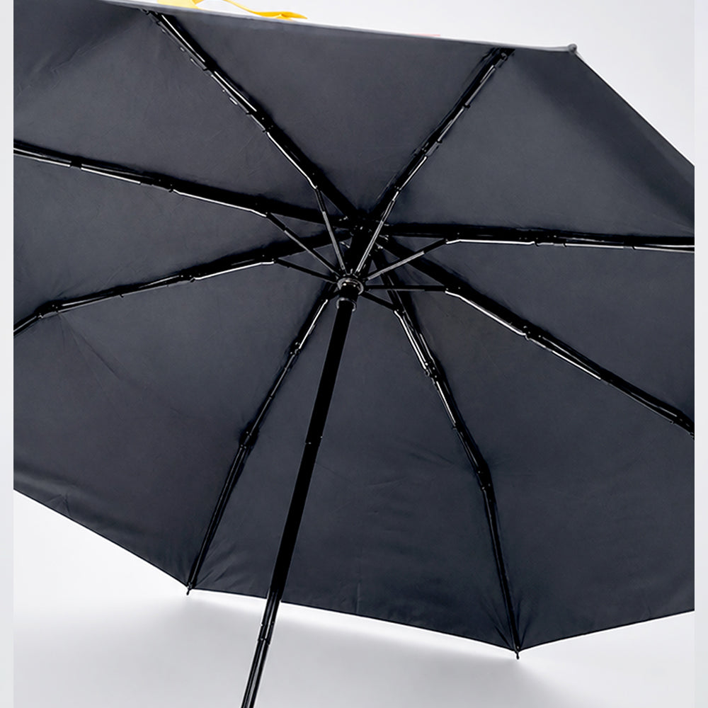 3 Fold Multi Polka with Red Boot Handle UPF 50+ Umbrella