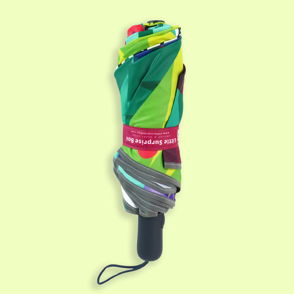 Little Surprise Box, 3 fold KellyJo & Starsy Rain & All Season Umbrella for Kids