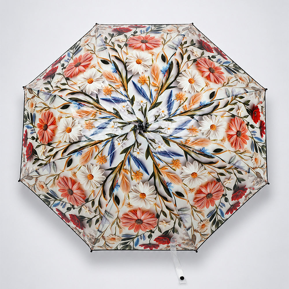 Floral Tile Print Umbrella for Teens & Adults