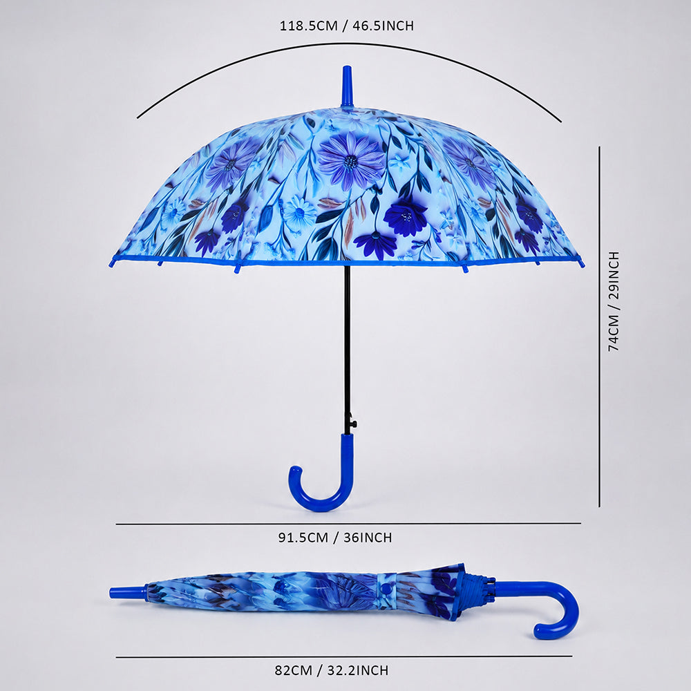 Floral Tile Print Umbrella for Teens & Adults