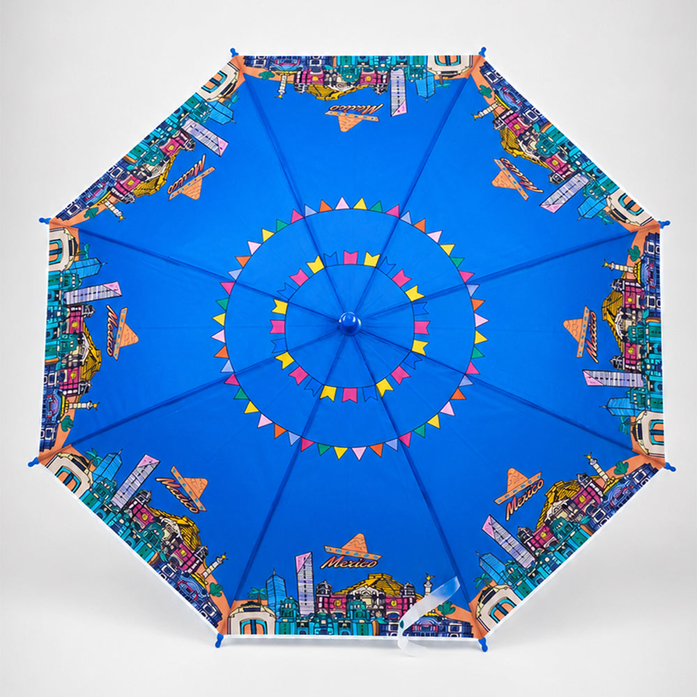 Mexico Landmark Print Umbrella for Teens & Adults
