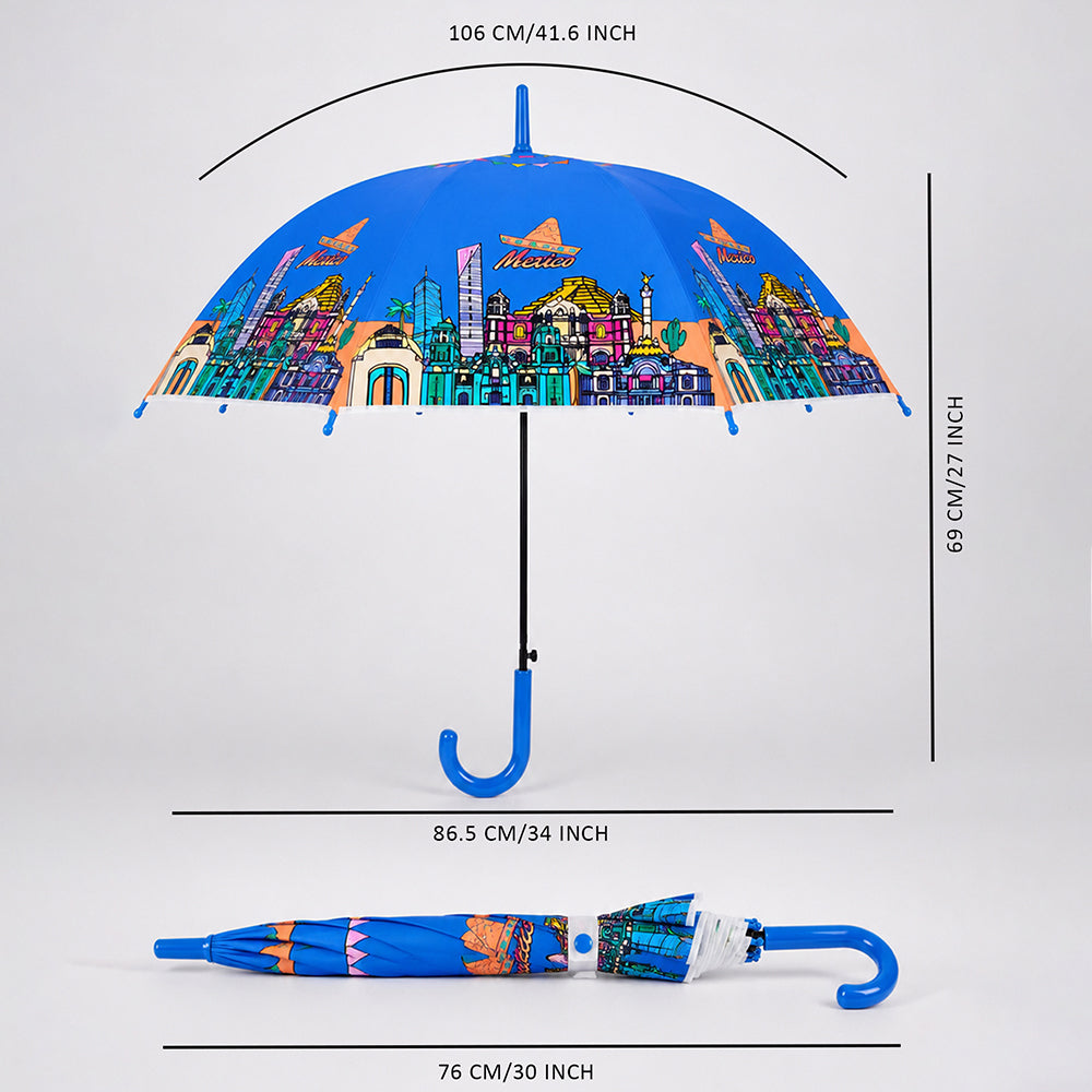 Mexico Landmark Print Umbrella for Teens & Adults