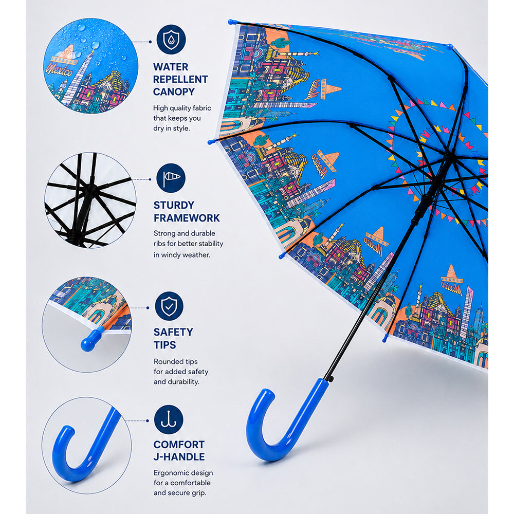 Mexico Landmark Print Umbrella for Teens & Adults