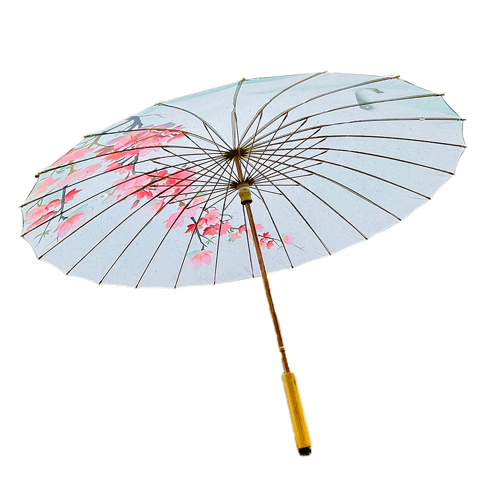 Little Surprise Box, Teal & Pink Floral, Chinese Canopy Style Rain and All season Umbrella