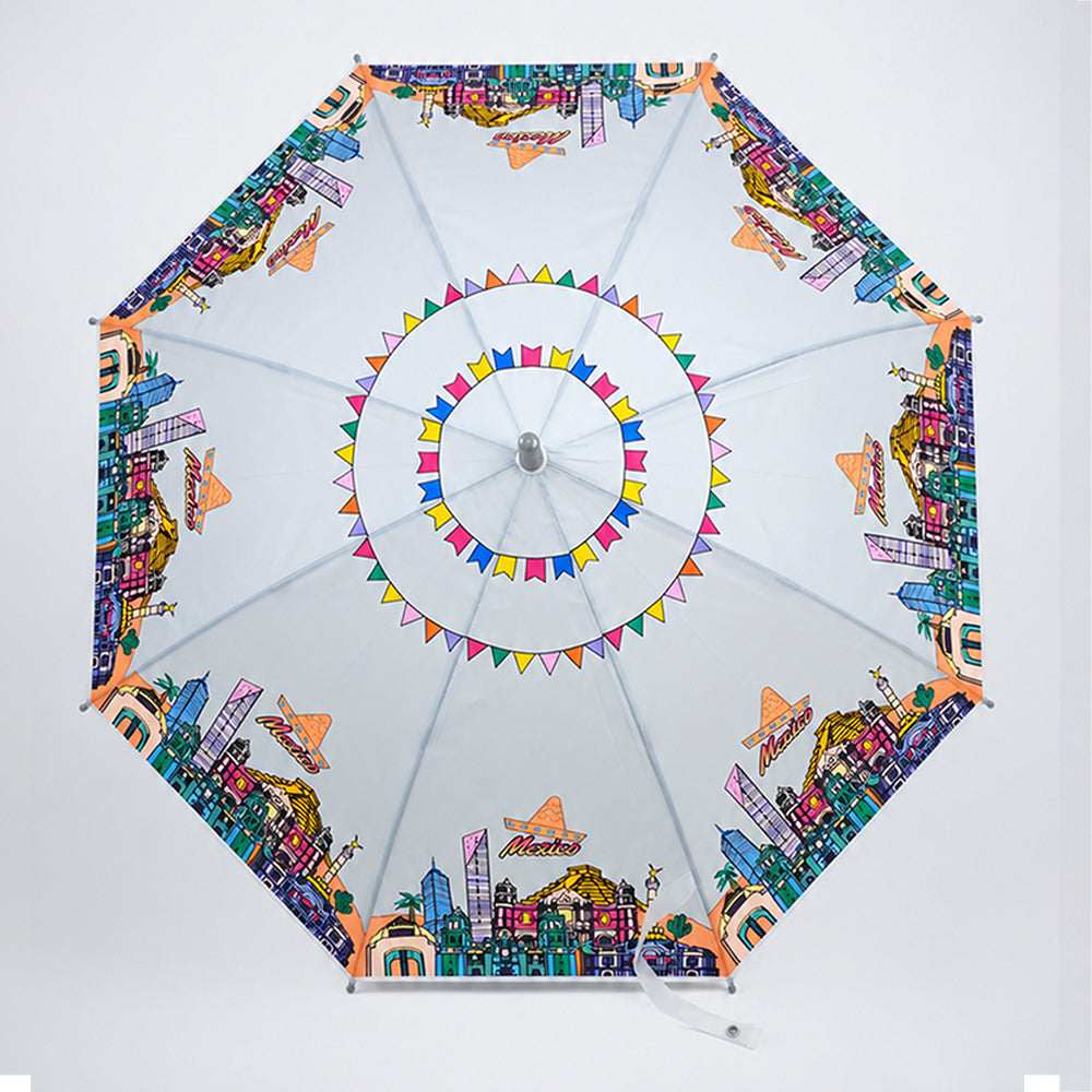 Mexico Landmark Print Umbrella for Teens & Adults