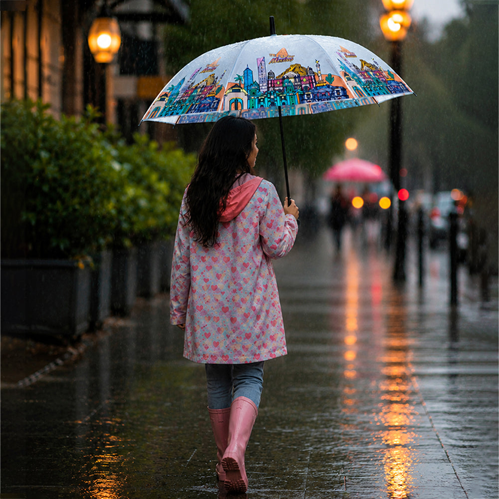 Mexico Landmark Print Umbrella for Teens & Adults
