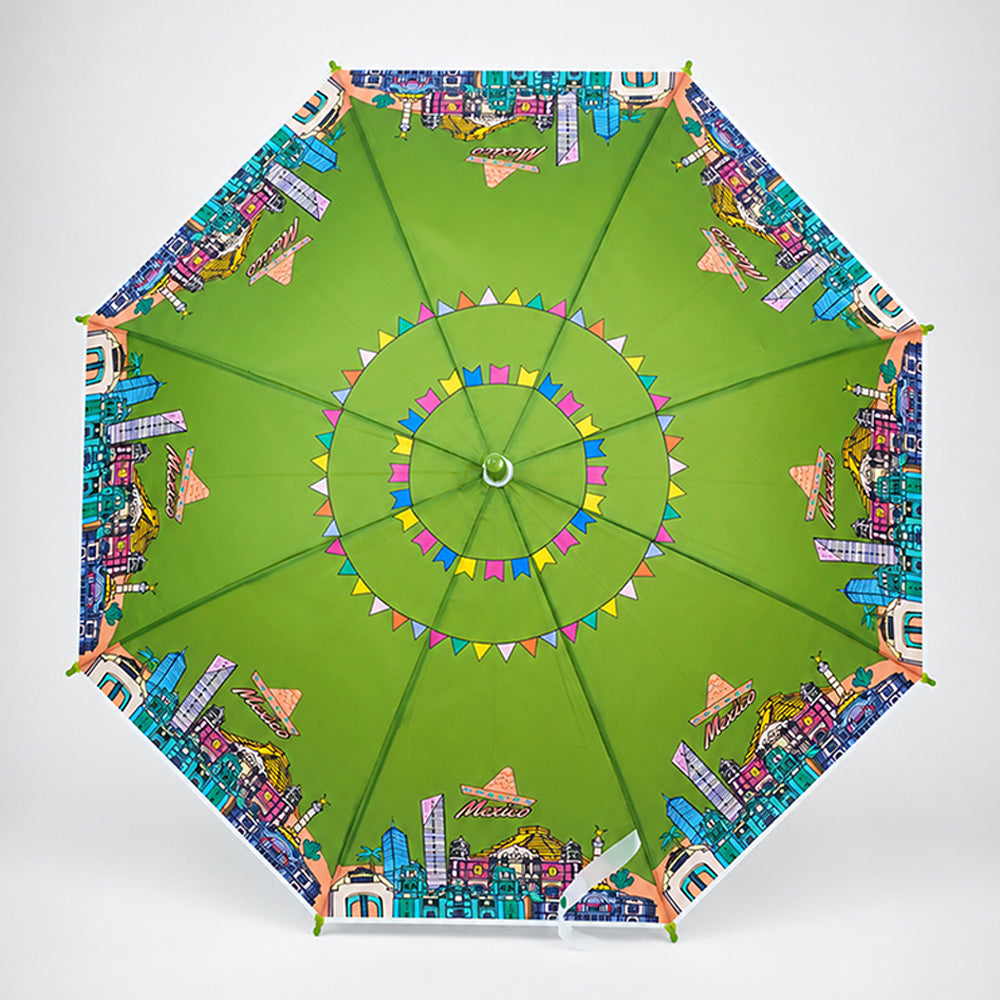 Mexico Landmark Print Umbrella for Teens & Adults