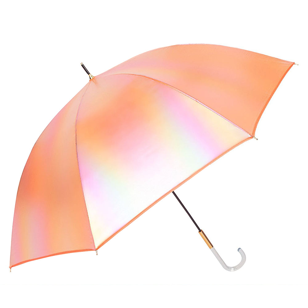 Little Surprise Box, Orange Holographic Glitter Rain Umbrella For Kids & Adults.