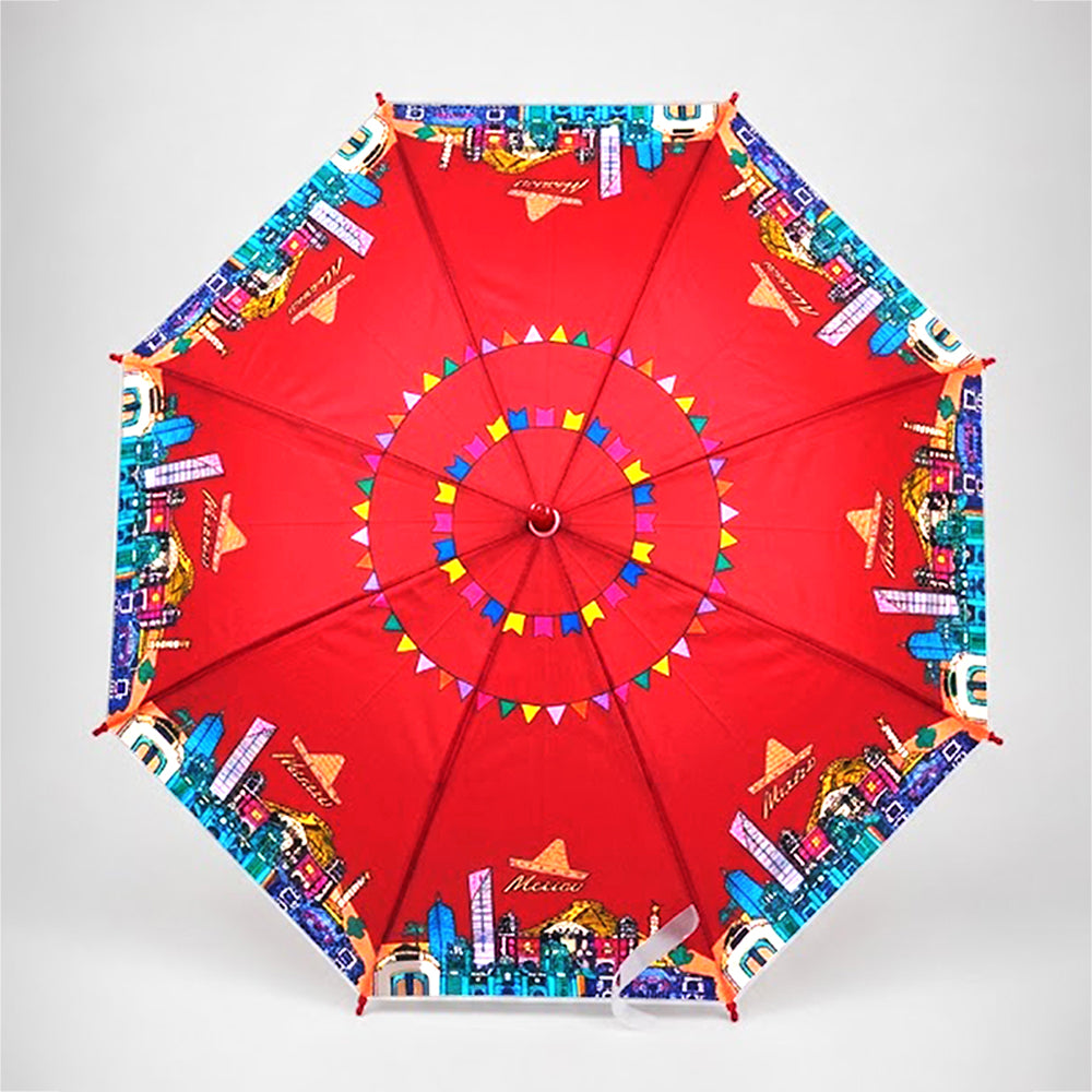 Mexico Landmark Print Umbrella for Teens & Adults