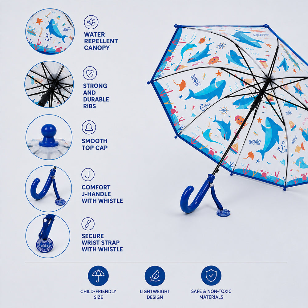 Themed Transparent Umbrella for Toddlers & Kids
