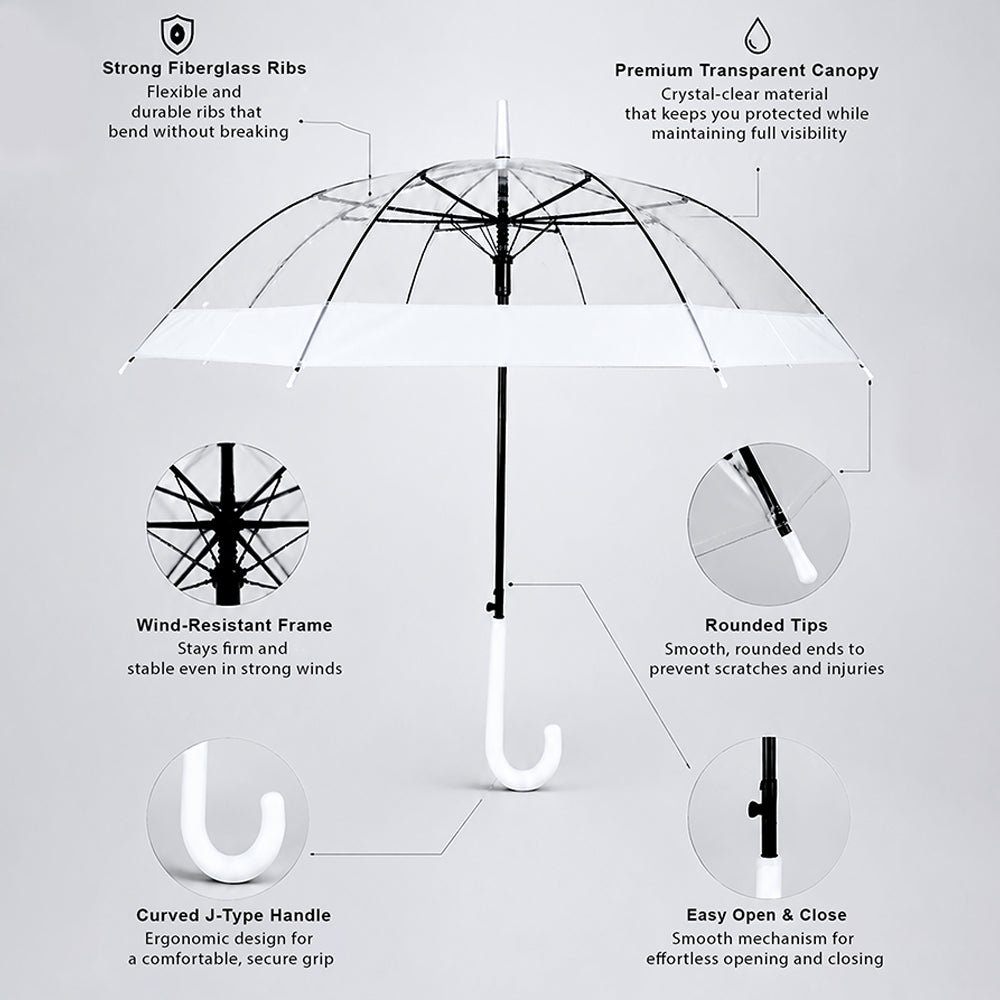 Big Border Transparent Umbrella
